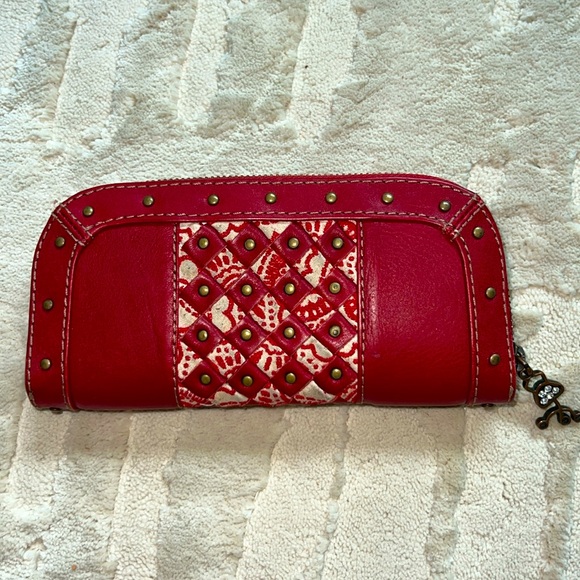 Ipa-Nima Cali embroiled leather zipper clutch wallet - Picture 2 of 6